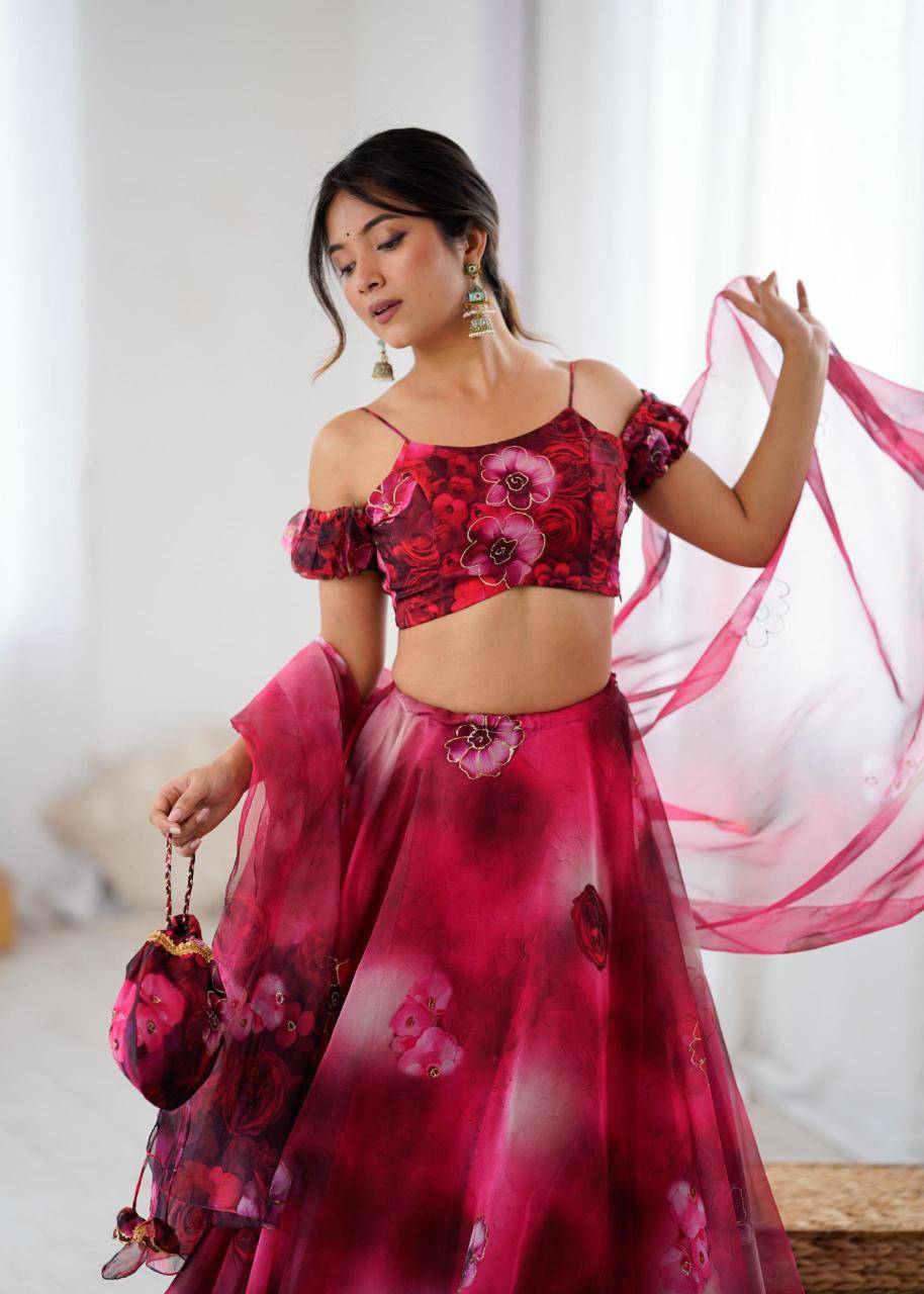 SC 318 Organza Wholesale designer lehengha choli dealer